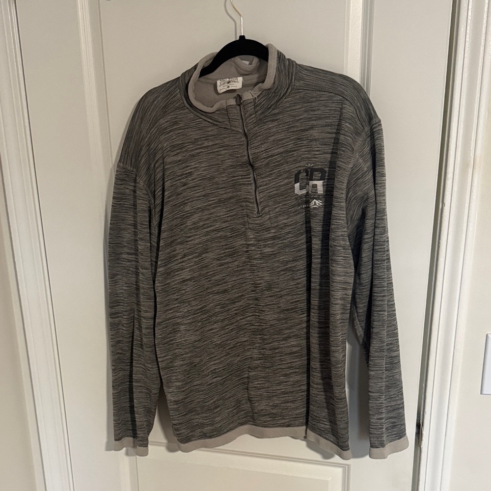 Men's Gray Quarter-Zip Shirt Jacket